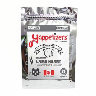 Yappetizers Cat Treats – Dehydrated Lamb Heart