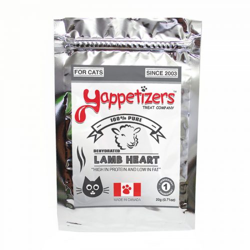 Yappetizers Cat Treats - Dehydrated Lamb Heart