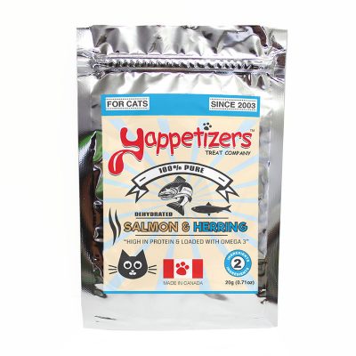 Yappetizers Cat Treats – Dehydrated Wild Salmon & Herring