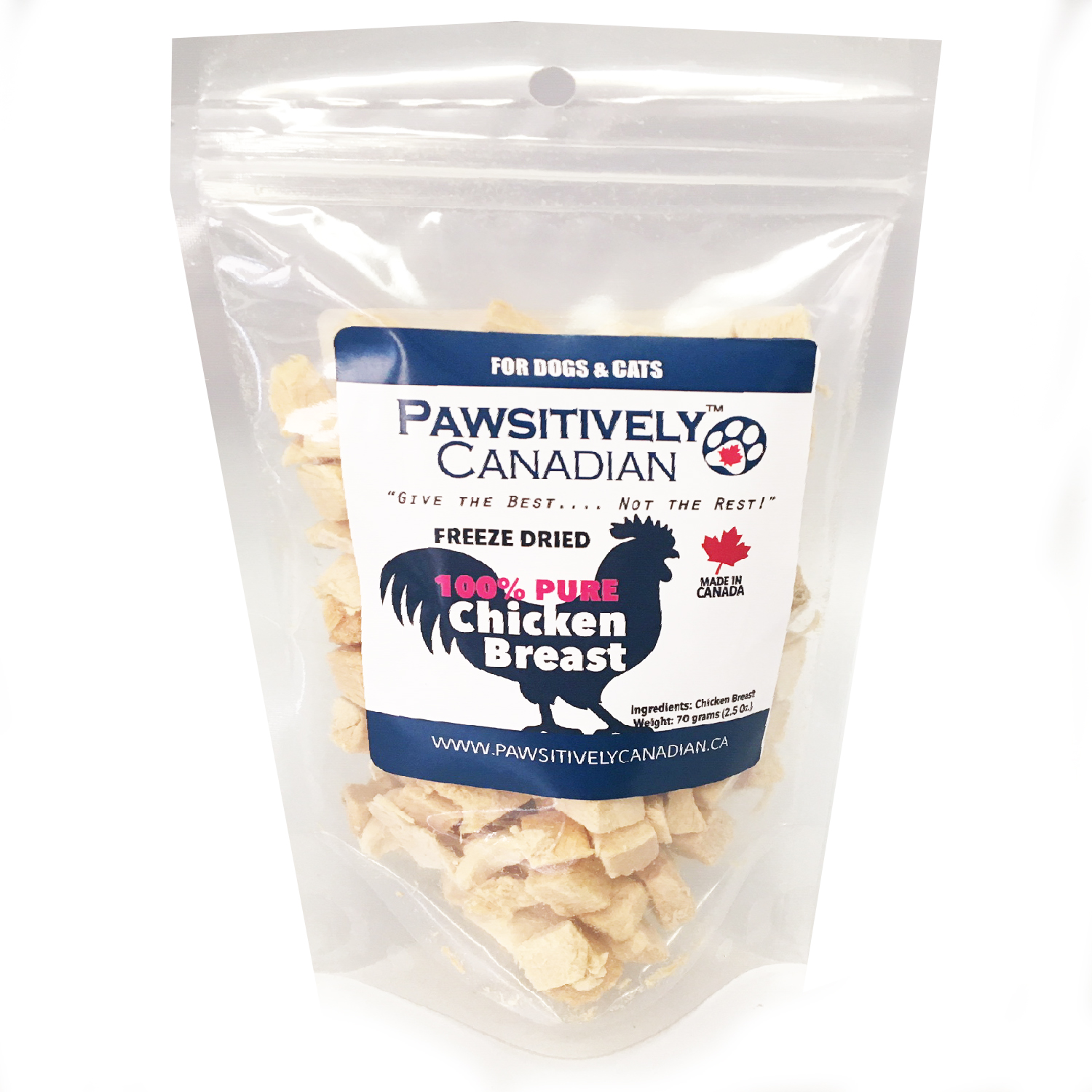 PawsitivelyCanadian Freeze Dried Chicken Breast (70g) PawsitiveyCanadian