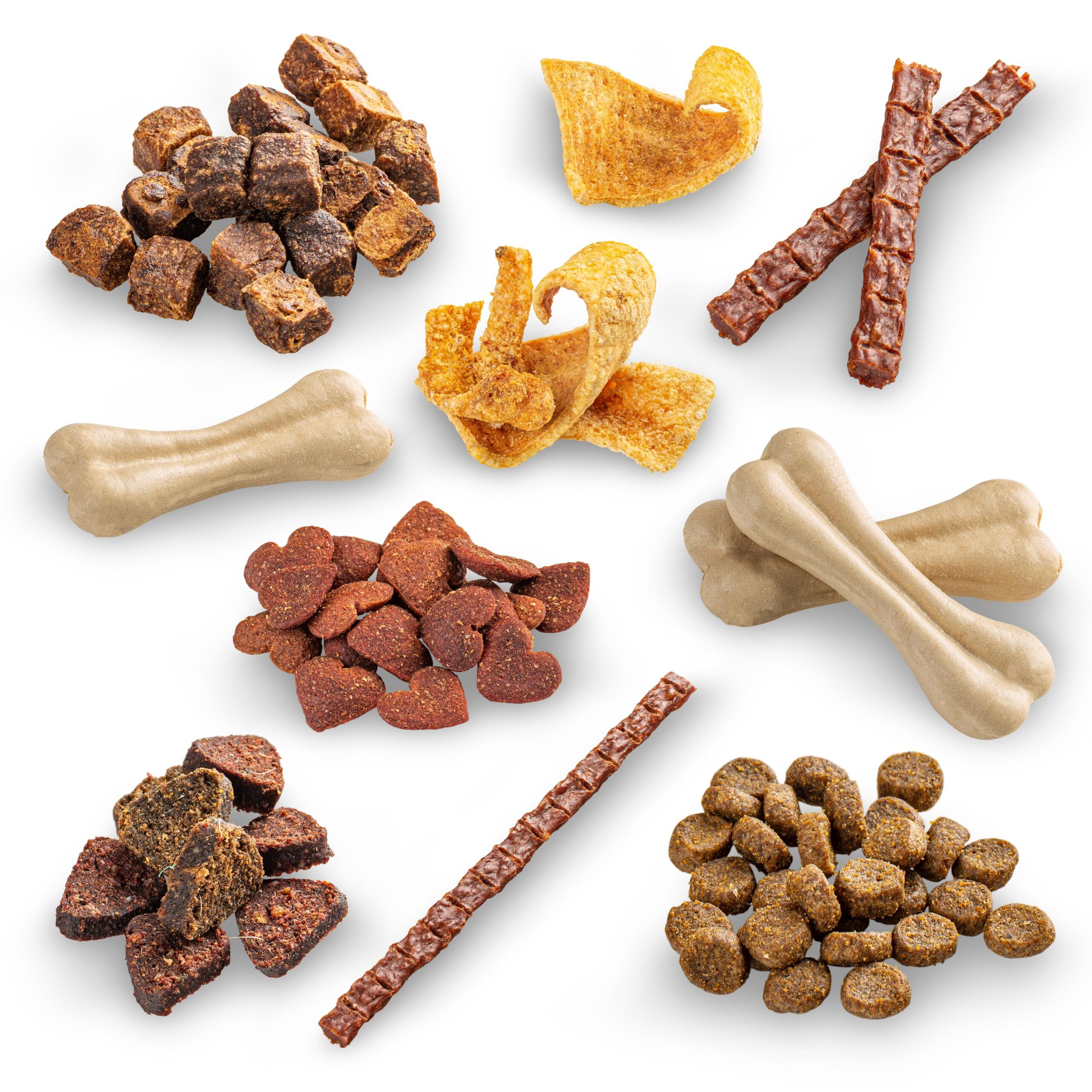 Set of treats for dogs